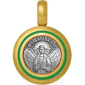 подвеска процветший крест, серебро 925 проба с золочением и эмалью (арт. 01.107)
