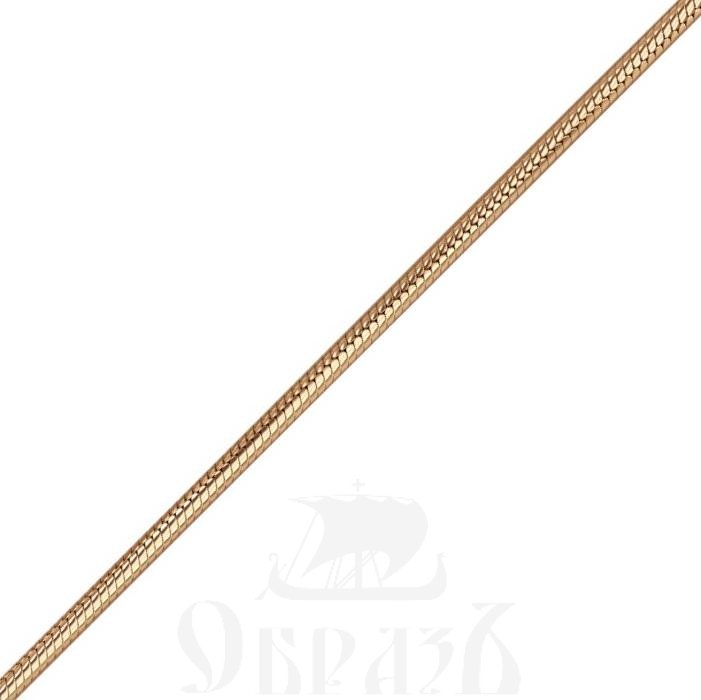 цепь плетение "снейк" красное золото 585 пробы (арт. нц 12-078 d0,35)