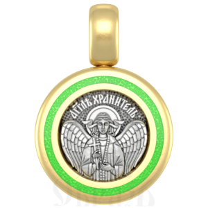 нательная икона святая мученица серафима римская, серебро 925 проба с золочением и эмалью (арт. 01.502)